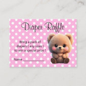 We kunnen Barly Wachten Baby shower teddybeer Informatiekaartje (Voorkant)