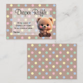 We kunnen Barly Wachten Baby shower teddybeer Informatiekaartje (Voorkant / Achterkant)