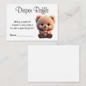 We kunnen Barly Wachten Baby shower teddybeer Informatiekaartje (Voorkant / Achterkant)