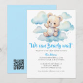 We kunnen Barly wachten bosland baby beer douche Kaart (Voorkant / Achterkant)