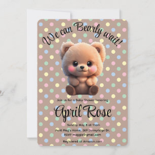 We kunnen Barly Wachten schattig teddybeer Baby sh Kaart