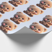 We kunnen Barly Wachten schattige teddybeer Cadeaupapier (Hoek)