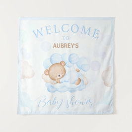 We kunnen Barly Wait Boy Baby shower verwelkomen Wandkleed