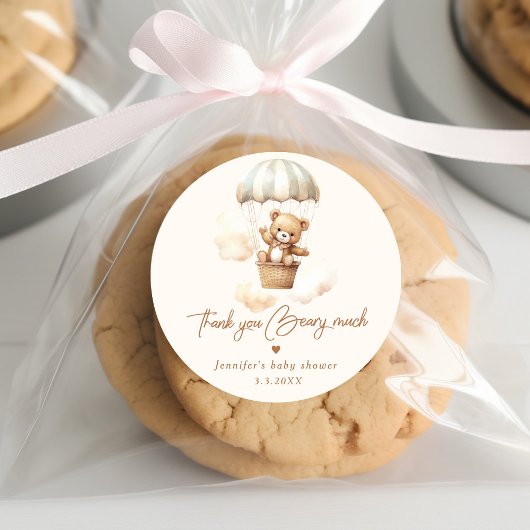 We kunnen bearly wachten teddybeer dank u beary ve ronde sticker