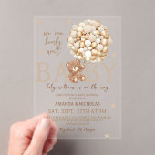 We kunnen Beer Baby shower afwachten Acryl Uitnodigingen (Insitu (Draagbaar))