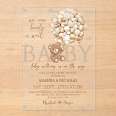 We kunnen Beer Baby shower afwachten Acryl Uitnodigingen (Voorkant)