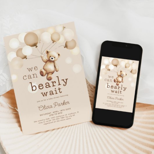 We kunnen Beer Baby shower afwachten Kaart