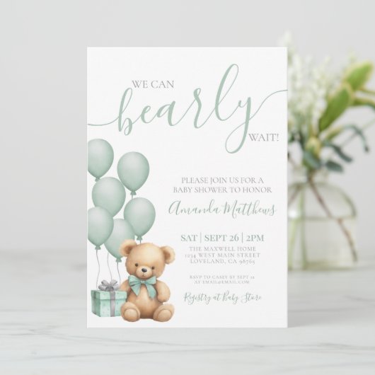 We kunnen Beer Baby shower afwachten Kaart (Staand voorkant)