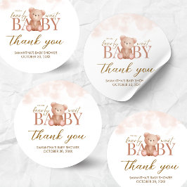 We kunnen Beer Baby shower afwachten Ronde Sticker