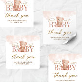 We kunnen Beer Baby shower afwachten Vierkante Sticker