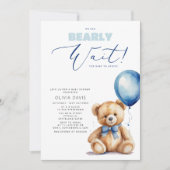 We kunnen Beer ballonjongen Baby shower wachten. Kaart (Voorkant)