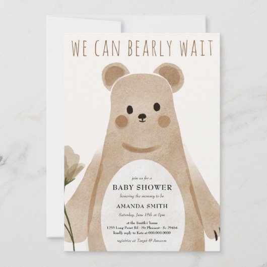 We kunnen Beer Boho Baby shower afwachten. Kaart (Voorkant)