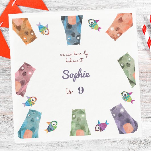 We kunnen beer-ly geloven dat het Teddy Bear Birth Servet