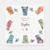 We kunnen beer-ly geloven dat het Teddy Bear Birth Servet (Voorkant)