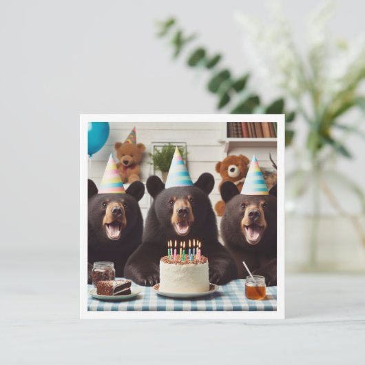 We kunnen beer-ly het geloven! Beer verjaardag Kaart (Staand voorkant)