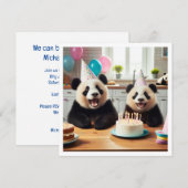 We kunnen beer-ly het geloven! Panda beer jarig Kaart (Voorkant / Achterkant)