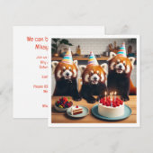 We kunnen beer-ly het geloven! Rode panda verjaard Kaart (Voorkant / Achterkant)