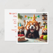 We kunnen beer-ly het geloven! Rode panda verjaard Kaart (Voorkant / Achterkant)