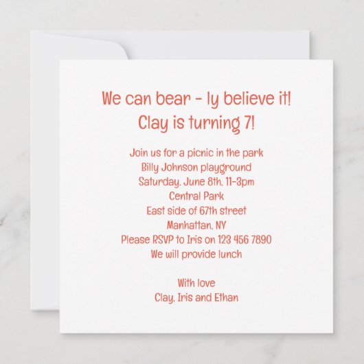 We kunnen beer-ly het geloven! Rode panda verjaard Kaart (Achterkant)