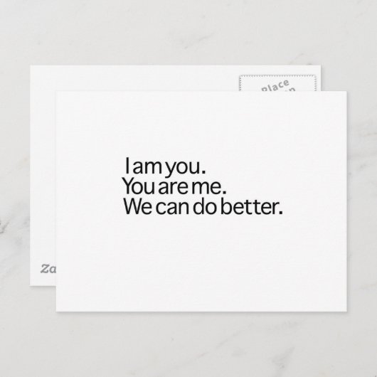 We kunnen beter briefkaart (Voorkant / Achterkant)