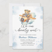 We kunnen bijna Baby shower Boy uitnodiging afwach (Voorkant)