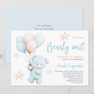 We kunnen bijna Baby shower Boy uitnodiging afwach