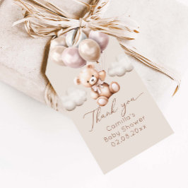 We kunnen bijna Beer wachten met ballonnen Baby sh Cadeaulabel