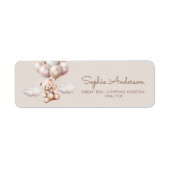 We kunnen bijna Beer wachten met ballonnen Baby sh Etiket (Voorkant)