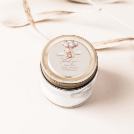 We kunnen bijna Beer wachten met ballonnen Baby sh Ronde Sticker