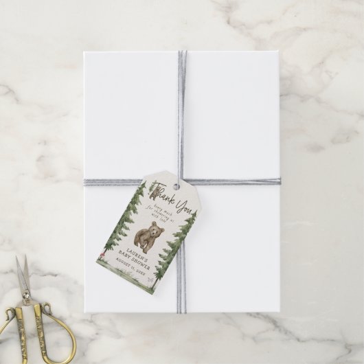 We kunnen bijna niet wachten Baby Shower bedankjes Cadeaulabel (Met Touw)