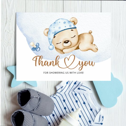 We kunnen bijna niet wachten baby shower bedankkaa kaart