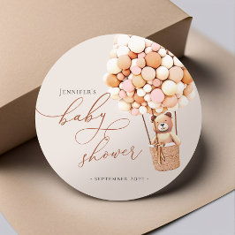 We kunnen bijna niet wachten! Baby Shower Klassiek Ronde Sticker