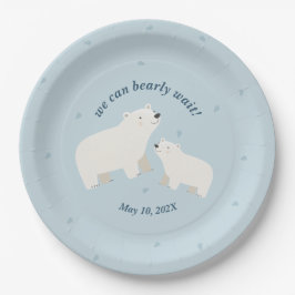 We kunnen bijna niet wachten baby shower Papieren Bordje
