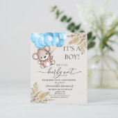 We kunnen bijna niet wachten Baby Shower Teddybeer (Staand voorkant)