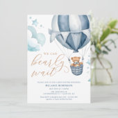 We kunnen bijna niet wachten Baby Shower Uitnodigi Kaart (Staand voorkant)