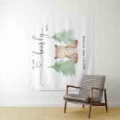 We kunnen bijna niet wachten baby shower wandkleed (In situ)