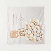 We kunnen bijna niet wachten! Baby Shower Wandkleed (Voorkant (horizontaal))