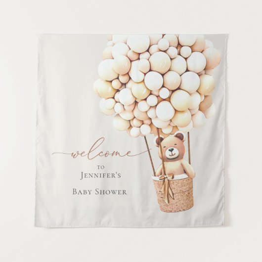 We kunnen bijna niet wachten! Baby Shower Wandkleed (Voorkant)