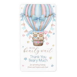 We kunnen bijna niet wachten Boy Girl Twins Dank j Etiket