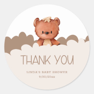 We kunnen bijna niet wachten dank u Baby shower Ronde Sticker