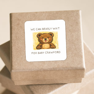 We kunnen bijna niet wachten! Eenvoudige handgetek Vierkante Sticker