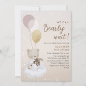 We kunnen bijna niet wachten Glitterende Baby Show Kaart (Voorkant)