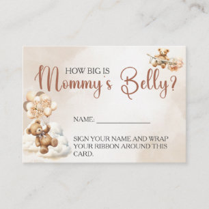 We kunnen bijna niet wachten hoe groot het buikspe informatiekaartje