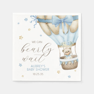 We kunnen bijna niet wachten Jongens Baby Shower Servet