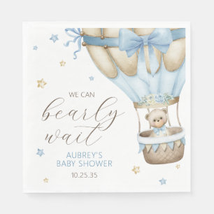 We kunnen bijna niet wachten Jongens Baby Shower Servet