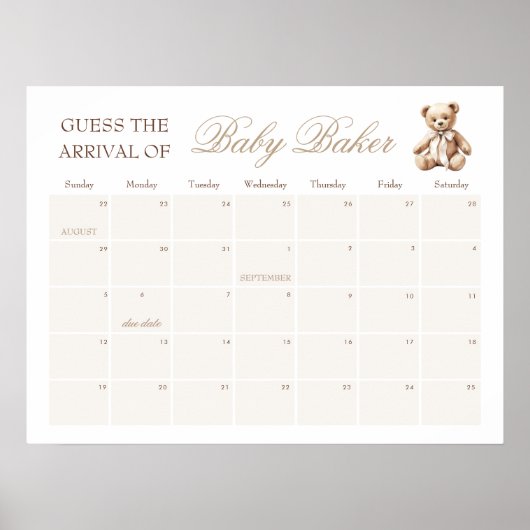 We kunnen bijna niet wachten om de aankomstdatum v poster (Voorkant)