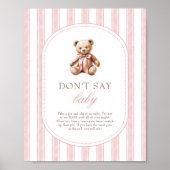 We kunnen bijna niet wachten om geen Baby-spelbord Poster (Voorkant)