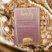 We kunnen bijna niet wachten op Baby shower Lijst Folie Uitnodiging