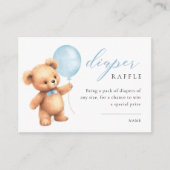 We kunnen bijna niet wachten op blauwe ballon luie informatiekaartje (Voorkant)