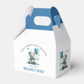 We kunnen bijna niet wachten op Blue Teddy Bear Bedankdoosjes (Achterkant)